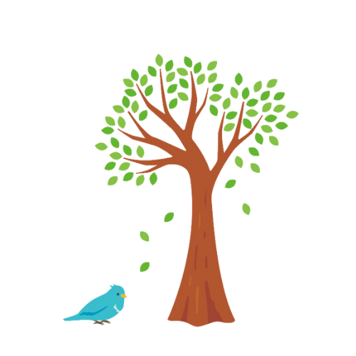 木と小鳥
